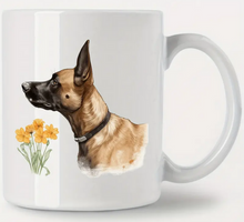 Load image into Gallery viewer, Belgian Malinois Coffee Cup-Flowers