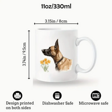 Load image into Gallery viewer, Belgian Malinois Coffee Cup-Flowers