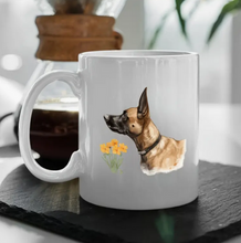 Load image into Gallery viewer, Belgian Malinois Coffee Cup-Flowers
