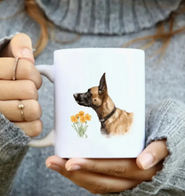 Load image into Gallery viewer, Belgian Malinois Coffee Cup-Flowers