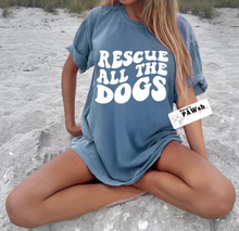 Load image into Gallery viewer, RESCUE ALL THE DOGS | Blue T-Shirt