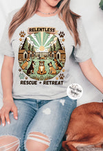 Load image into Gallery viewer, Relentless Rescue + Retreat Fundraiser Tee (4 color options)