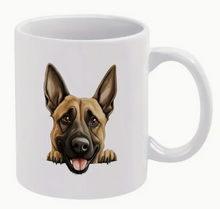 Load image into Gallery viewer, Belgian Malinois Coffee Cup-Peeking