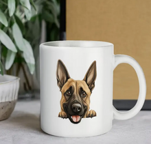 Load image into Gallery viewer, Belgian Malinois Coffee Cup-Peeking