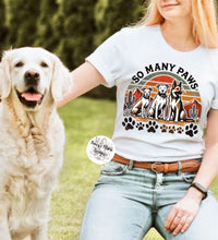 Load image into Gallery viewer, So Many Paws Rescue Fundraiser Tee (3 color options)