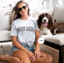 Load image into Gallery viewer, Dog Mom (Varsity) | Unisex T-Shirt (2 color options)