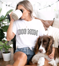 Load image into Gallery viewer, Dog Mom (Varsity) | Unisex T-Shirt (2 color options)