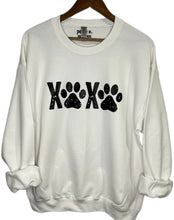 Load image into Gallery viewer, XOXO Paws (black) | White Unisex Crewneck
