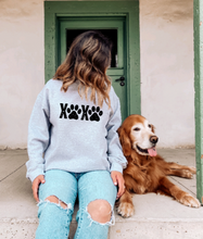 Load image into Gallery viewer, XOXO Paws (red or black) | Gray Unisex Crewneck